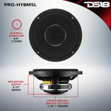 PRO 8" Shallow Coaxial Hybrid Mid-Range Loudspeaker with Built-in Driver | 200W RMS 8-Ohm