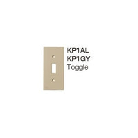 Hubbell KP1AL Kensington Series Toggle Wallplate, Almond
