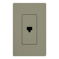 Lutron SC-PJ-GB Satin Colors 1-Socket Telephone Faceplate; Greenbriar