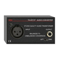RDL TX-AFC1F TX Series Single-Channel Balanced to Unbalanced Audio Input Transformer