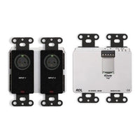 RDL DDB-BN2M Wall-Mounted Bi-Directional Mic / Line Dante Interface 2 x 2