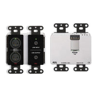 RDL DDB-BN31 Wall-Mounted Bi-Directional Mic / Line Dante Audio Network Interface 4 x 4