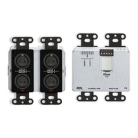 RDL DDB-RN40 Wall-Mounted Bi-Directional Mic / Line Dante Interface 4 x 2