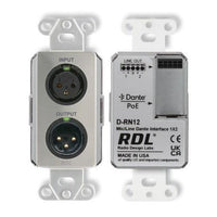 RDL DS-RN12 Wall-Mounted Bi-Directional Mic / Line Dante Interface 1x2