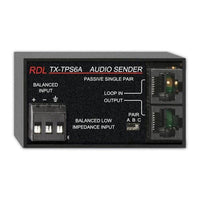 RDL TX-TPS6A Passive Single-Pair Sender, Twisted Pair Format-A, Balanced Audio Line Input