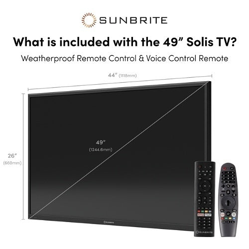 SunBrite SB-FS-49-BL 49" Solis 4K Full-Sun Outdoor Smart TV