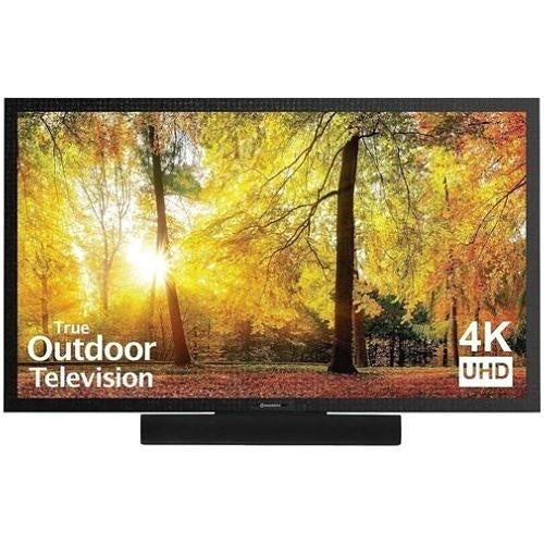 SunBrite SB-SE-43-4K-BL 43" SE LED HDR Outdoor TV with Speaker Bar, Partial Sun, Black