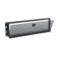 Middle Atlantic SECL-3 3U RMS Fixed Security Cover with Locking Hinged Plexi Door, 2" Depth, Smoked Plexi Finish