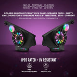 Polaris Slingshot Front Kick Panel Speaker Pods – Empty Enclosure for 8" Speakers and 3.8" Tweeters | 2020 - Current