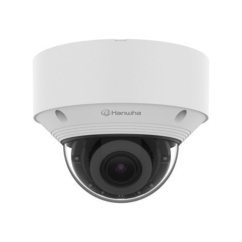 Hanwha QNV-C8083R Q-Series 5MP IR Vandal Dome Camera 3.2-10.2mm Motorized Varifocal Lens, White