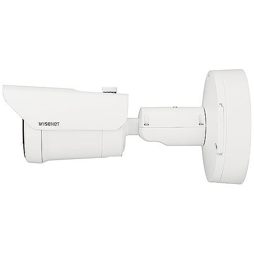 Hanwha XNO-C9083R X Series 8MP IR Bullet Camera, 4.4-9.3mm Motorized Varifocal Lens, White