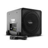Dual 8" Loaded Amplified High End Aluminum Subwoofer Enclosure 300 Watts Rms