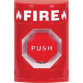 STI SS-2002F Fire Stopper Station Push Button Fire Alarm, Push-to-Activate, Key-to-Reset, Red