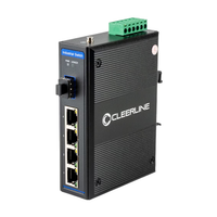 Cleerline SSF-1x4POE-RUGGED 1 x SFP to 4 x RJ45 Industrial Gigabit Switch with PoE+