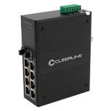 Cleerline SSF-2x8POE-RUGGED 2 x SFP to 8 x RJ45 Industrial Gigabit Switch with PoE+