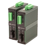 Cleerline SSF-SERIAL-RUGGED Industrial RS232/RS485/RS422 Serial to Fiber Converter