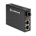 Cleerline SSF-SFP-RJ452POE-1G-UK 1 x SFP to 2 x RJ45 Gb Ethernet Fiber Optic Media Extender with POE+