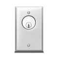 SDC 706UL2 700 Series 6A Key Switch with Double Pole and Double Throw, Momentary, LED Status Indicator (One Green and One Red), Dull Stainless