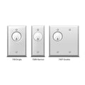 SDC 707TU 700 Series Double Gang Key Switch, Dual Momentary SPDT