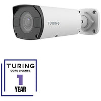 Turing Video TP-MMB8AV2-1Y CORE AI VSaaS License-Enabled 8MP Low Light Turret IP Camera, 2.8-12mm Motorized Varifocal Lens, White