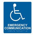Talkaphone ETP-SIGN-EC Emergency Communication Sign, Acrylic, Self-Adhesive, ADA Compliant, White