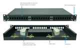 TechLogix TL-24P-RT 24-Port 1RU Rack-Mount Fiber Distribution Tray