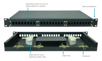 TechLogix TL-24P-RT 24-Port 1RU Rack-Mount Fiber Distribution Tray