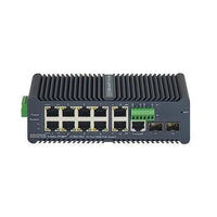 Vigitron Vi30210U Maxii Net Series Hardened Managed 12-Port Industrial PoE Ring Switch, 90W IEEE 802.3bt, 490W Budget