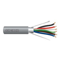 Genesis 22065509 22/6 Stranded Shielded Cable, Riser, CMR, FT4, 500' (152.4 m) Pull Box, Gray