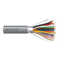 Genesis 22091009 22/12 Stranded Shielded Cable, Riser, CMR, FT4, 1000' (304.8 m) Reel, Gray
