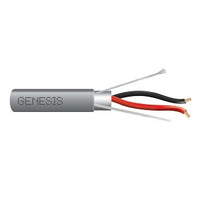 Genesis 22141009 18/2 Stranded Shielded Cable, Riser, CMR, FT4, 1000' (304.8 m) Reel, Gray