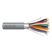 Genesis 22185009 18/10 Stranded Shielded Cable, Riser, CMR, FT4, 500' (152.4 m) Reel, Gray