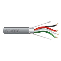 Genesis 22225009 16/4 Stranded Shielded Cable, Riser, CMR, FT4, 500' (152.4 m) Reel, Gray