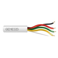 Genesis 43071101 18/4 Solid Unshielded Fire Alarm Cable, Riser, FPLR, 1000' (304.8 m) Pull Box, White