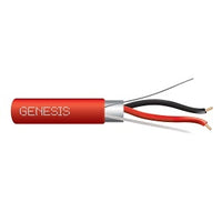 Genesis 44025504 18/2 Solid Shielded Fire Alarm Cable, Riser, FPLR, 500' (152.4 m) Pull Box, Red