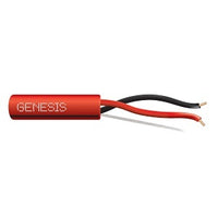 Genesis 4506104K 18/2 Solid Unshielded Fire Alarm Cable, Plenum, FPLP, 1000' (304.8 m) Reel, Red w/ Black Stripe