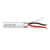 Genesis 46061001 16/2 Solid Shielded Fire Alarm Cable, Plenum, FPLP, 1000' (304.8 m) Reel, White