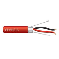Genesis 46131004 16/2 Stranded Shielded Fire Alarm Cable, Plenum, FPLP, 1000' (304.8 m) Reel, Red