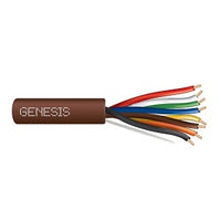 Genesis 47160307 18/8 Solid Unshielded Thermostat Cable, General Purpose, CL2, 250' (76.2 m) x 4 Reels, Brown