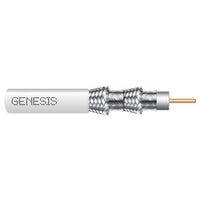 Genesis 50071101 RG6 CCS 75 Ohm Coaxial with Quad-Shield Cable, General Purpose, CATV, 1000' (304.8 m) Pull Box, White