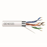 Genesis 51931001 23/4-Pair Cat 6A Unshielded (U/UTP) Networking Cable, Riser, CMR, FT4, 1000' (304.8 m) Reel, White