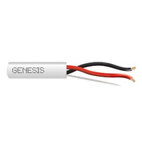 Genesis 52505501 16/2 Stranded Unshielded Speaker Cable, Riser, CMR, FT4, 500' (152.4 m) Pull Box, White