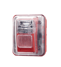 Gentex WGESA24-75PWWLP WGES Series Colored Lens Outdoor Low Profile Strobe, Wall Mount, Plain (No Marking), Amber Lens, White