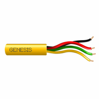 Genesis 21035802 22/4 Solid Unshielded Cable, Riser, CMR, FT4, 500' (152.4m) Speed Bag, Yellow