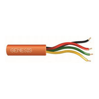 Genesis 21035803 22/4 Solid Unshielded Cable, Riser, CMR, FT4, 500' (152.4m) Speed Bag, Orange