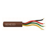Genesis 21035807 22/4 Solid Unshielded Cable, Riser, CMR, FT4, 500' (152.4m) Speed Bag, Brown