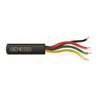 Genesis 21035808 22/4 Solid Unshielded Cable, Riser, CMR, FT4, 500' (152.4m) Speed Bag, Black