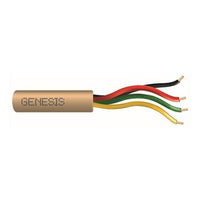 Genesis 21035813 22/4 Solid Unshielded Cable, Riser, CMR, FT4, 500' (152.4m) Speed Bag, Beige