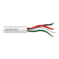 Genesis 21045801 22/4 Stranded Unshielded Cable, Riser, CMR, FT4, 500' (152.4 m) Speed Bag, White