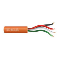 Genesis 21045803 22/4 Stranded Unshielded Cable, Riser, CMR, FT4, 500' (152.4 m) Speed Bag, Orange